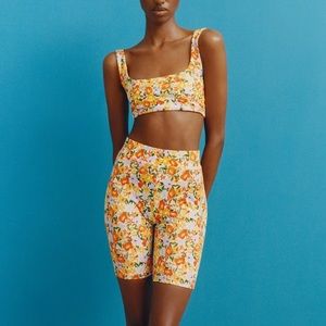 Zara 2 Piece Floral Workout Set